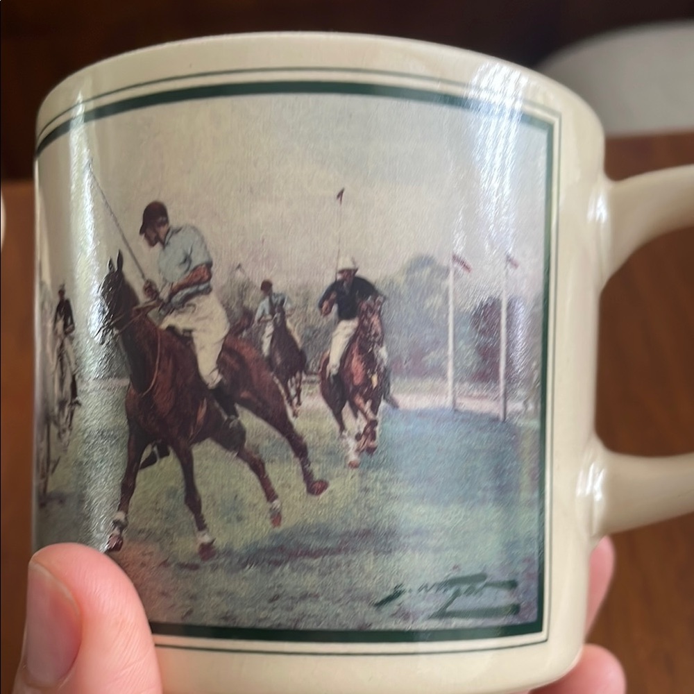 2 Vintage Polo Ralph Lauren Coffee Mugs - Picture 3 of 11